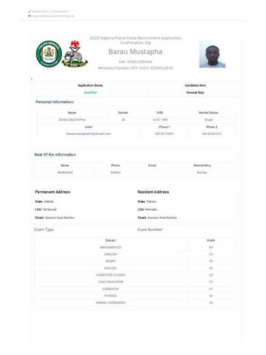 Nigerian Police 2025/2026 Recruitment Printing of Screening Form Commenced